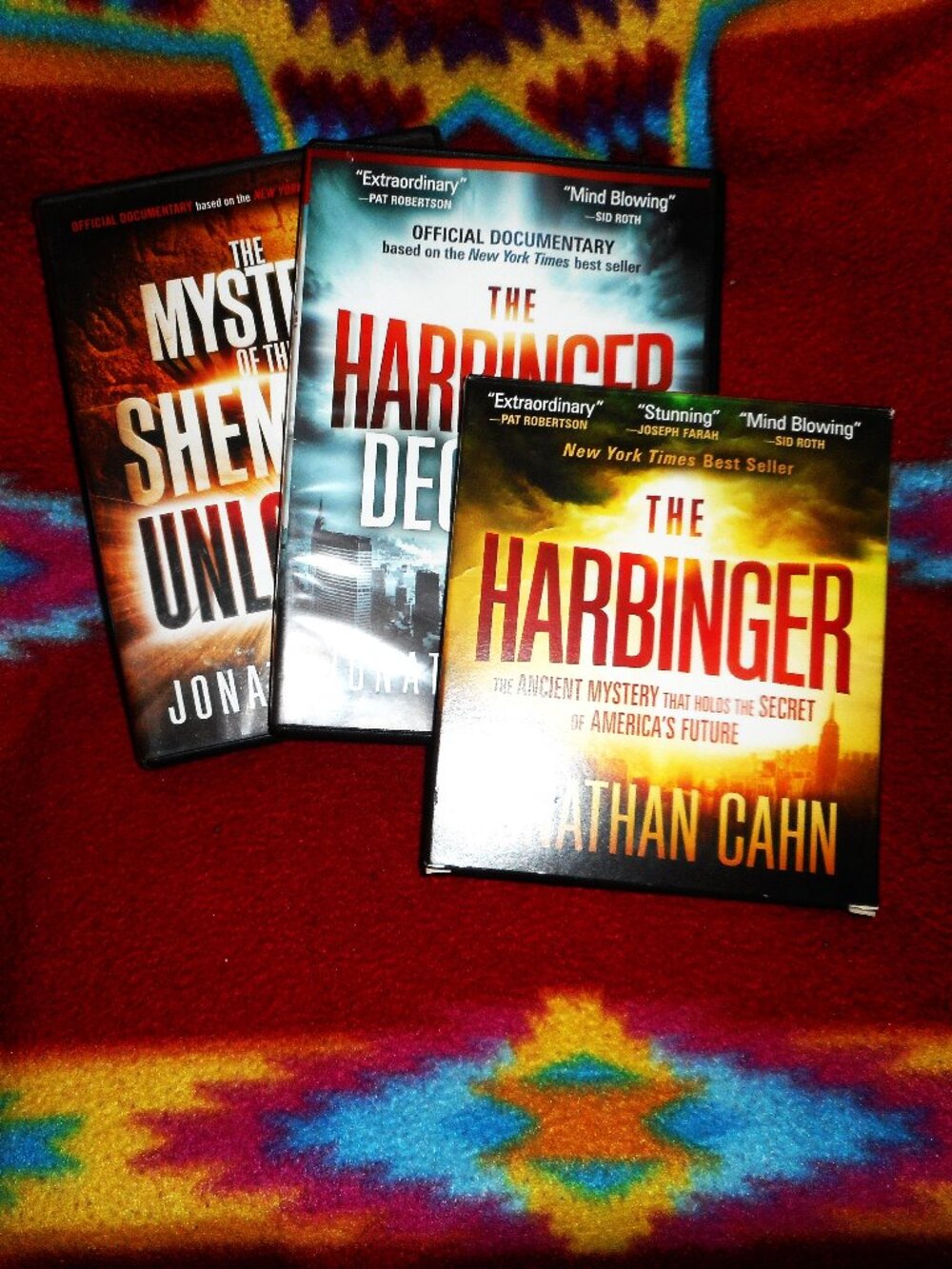 Jonathan Cahn Lot: The Harbinger 6-CD Unabridged Audiobook + 2 Official DVDs